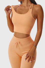 Ribbed Longline Racer Crop Top by bornfocus