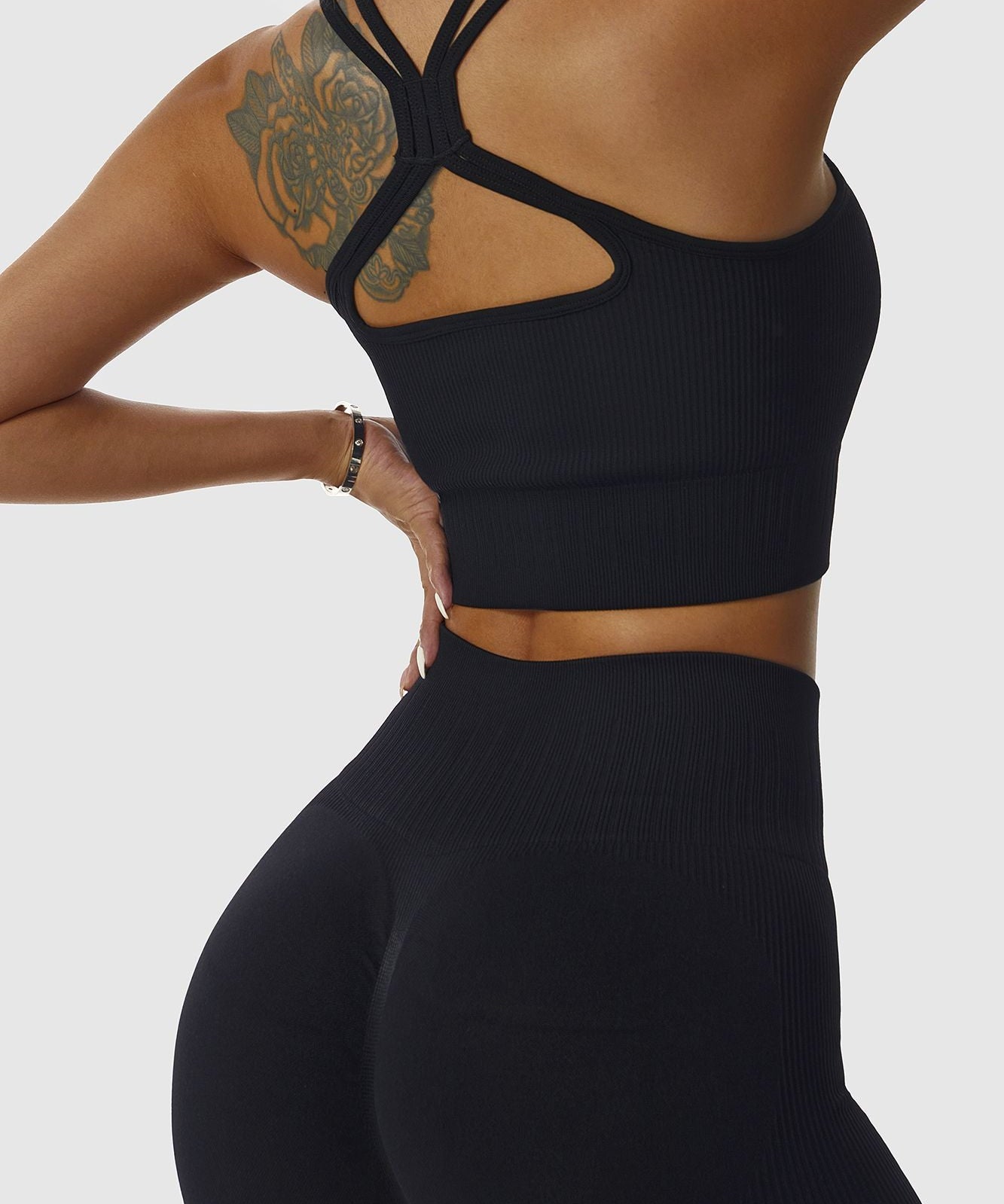 Ribbed Longline Racer Crop Top by bornfocus