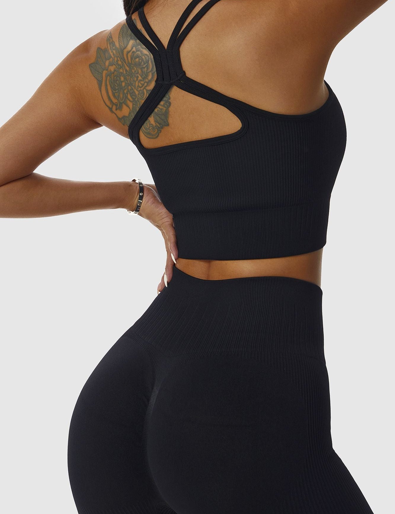 Ribbed Longline Racer Crop Top by bornfocus