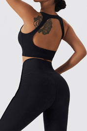 Seamless Backless Crop Tank Top by bornfocus