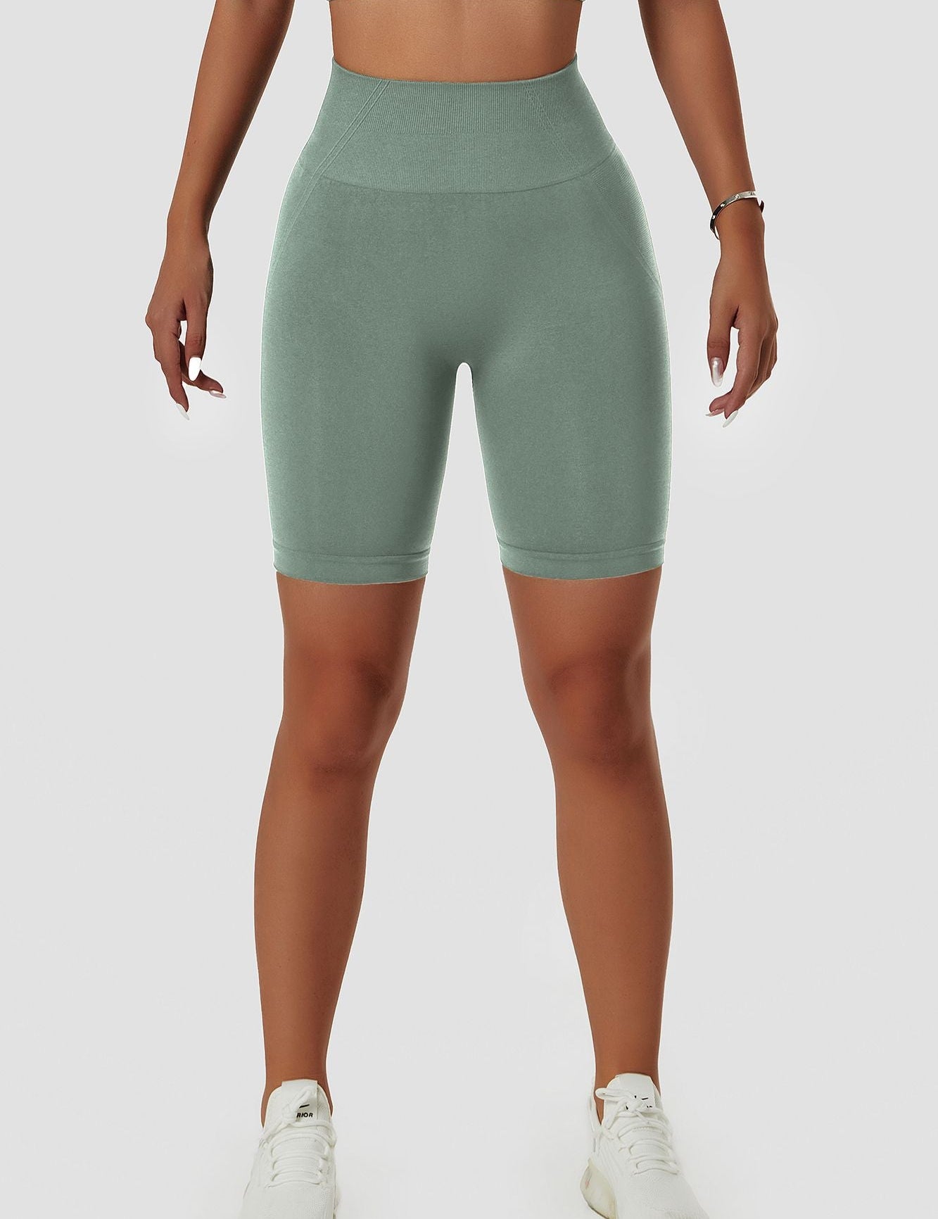 Seamless High Waist Scrunch Biker Shorts by bornfocus