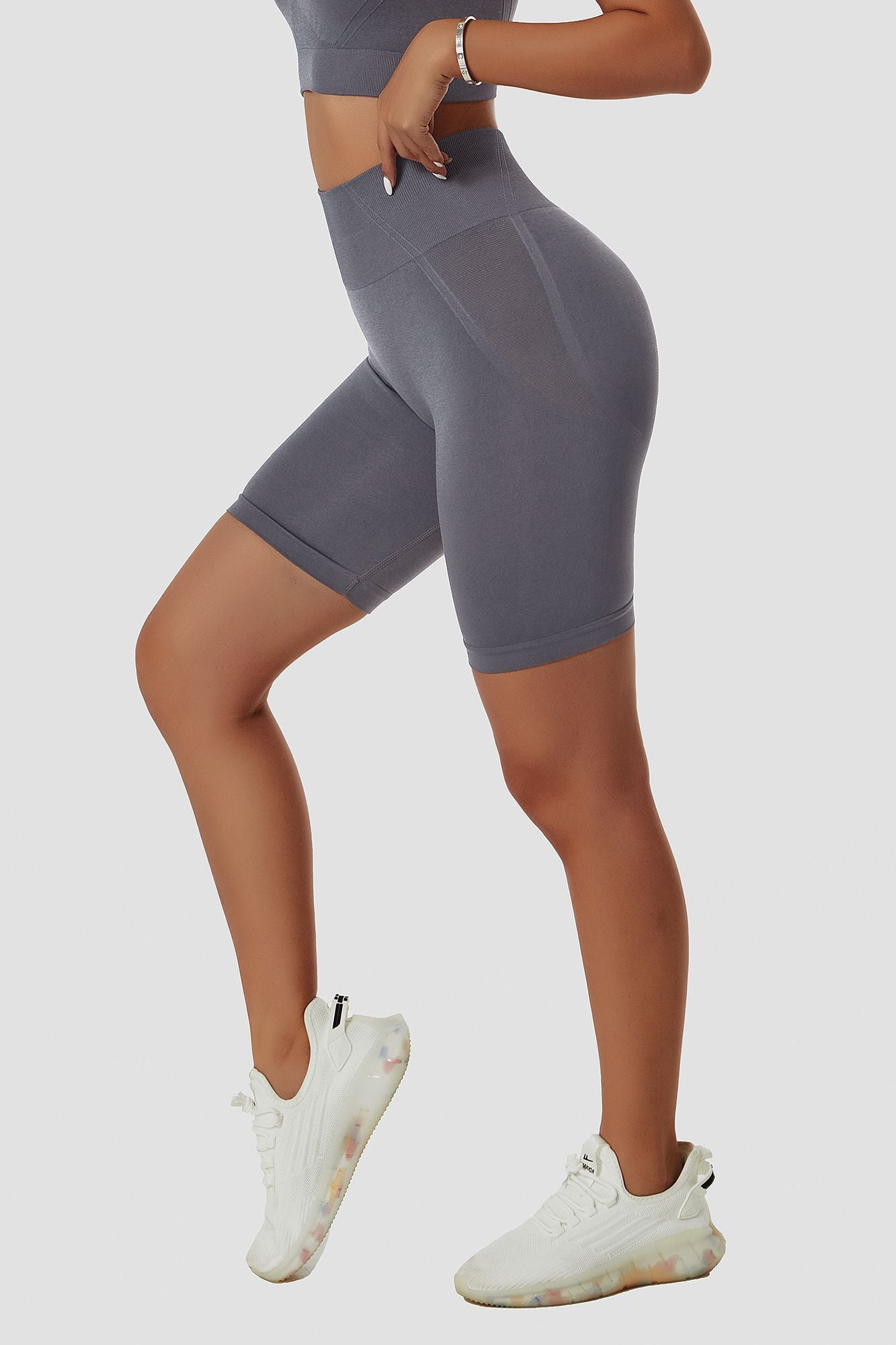 Seamless High Waist Scrunch Biker Shorts by bornfocus