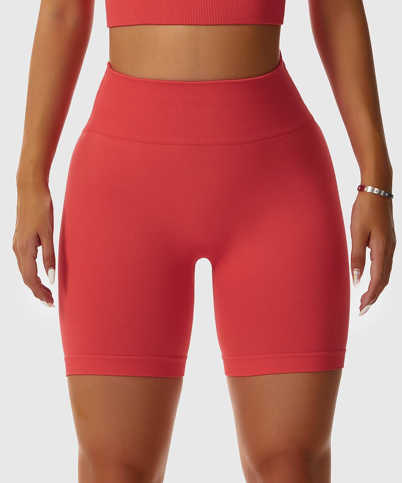 Seamless High-Waist Scrunch Butt Shorts by bornfocus