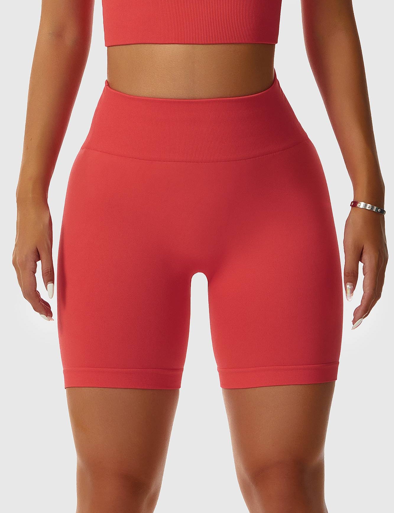 Seamless High-Waist Scrunch Butt Shorts by bornfocus