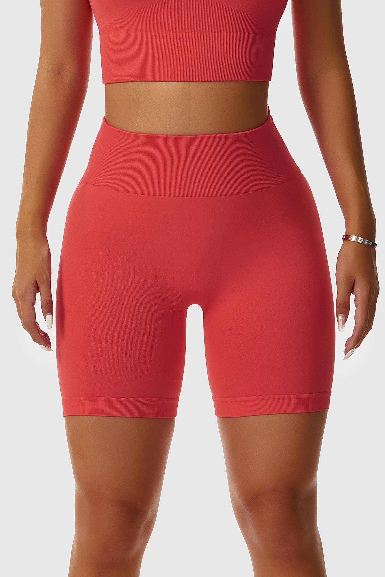 Seamless High-Waist Scrunch Butt Shorts by bornfocus