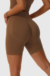 Seamless High-Waist Scrunch Butt Shorts by bornfocus