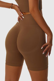 Seamless High-Waist Scrunch Butt Shorts by bornfocus