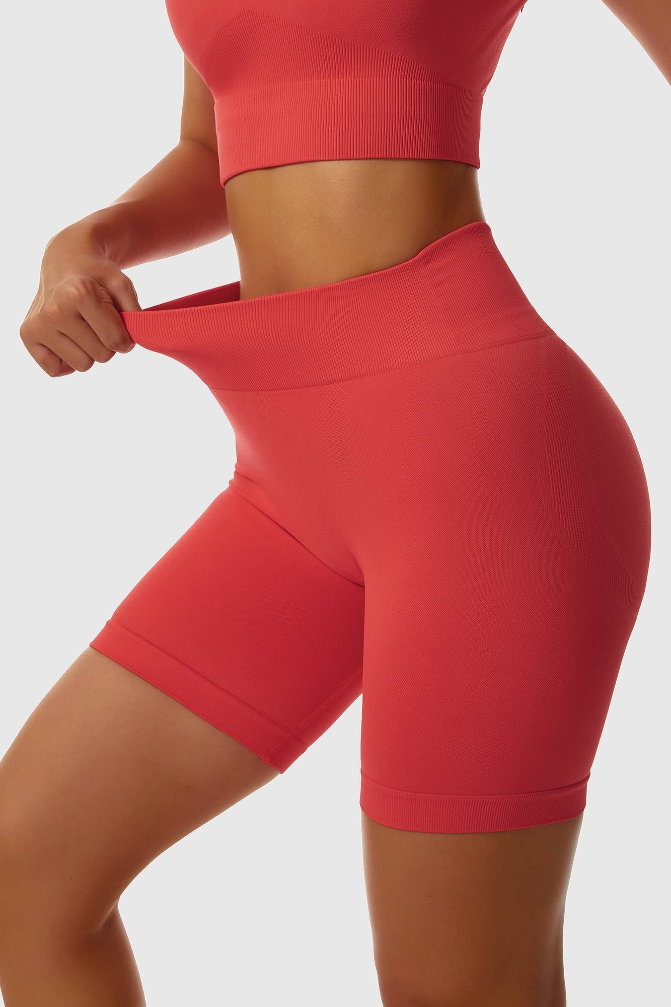 Seamless High-Waist Scrunch Butt Shorts by bornfocus