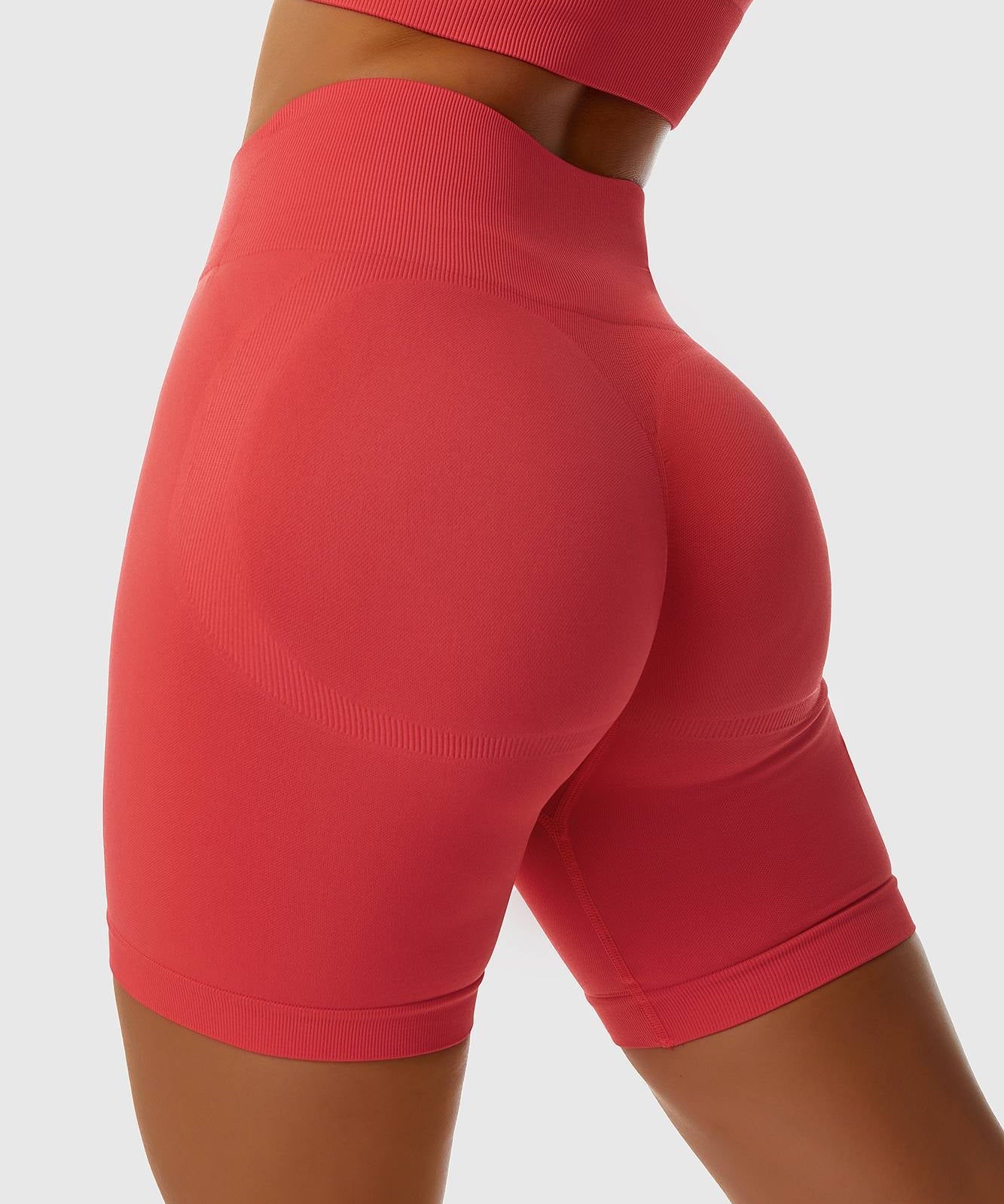 Seamless High-Waist Scrunch Butt Shorts by bornfocus