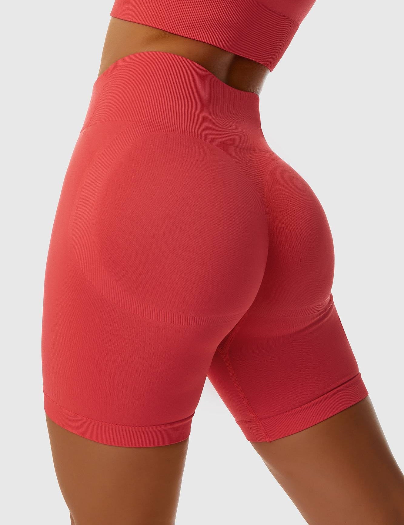 Seamless High-Waist Scrunch Butt Shorts by bornfocus