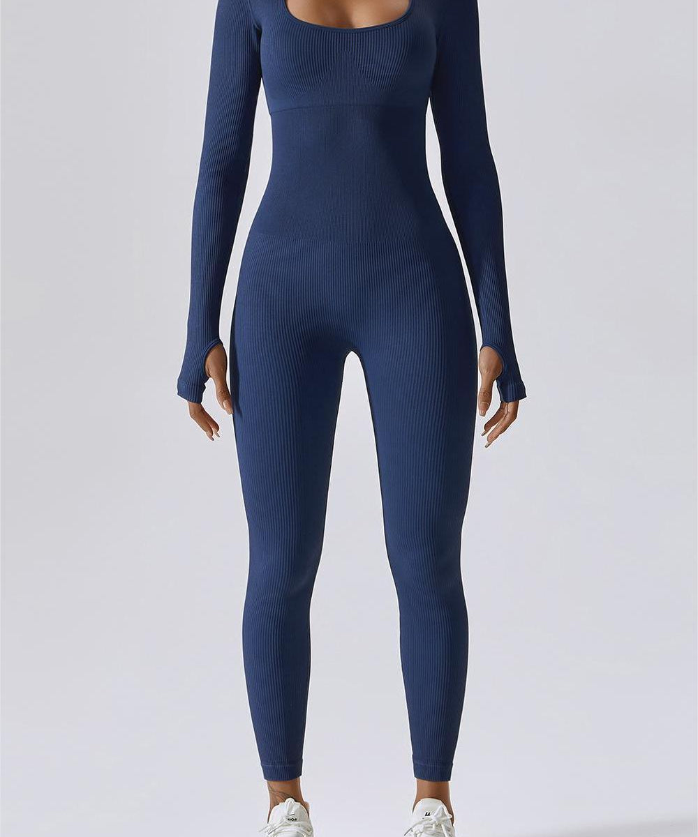 Fitted Seamless Long Sleeve Jumpsuits by bornfocus