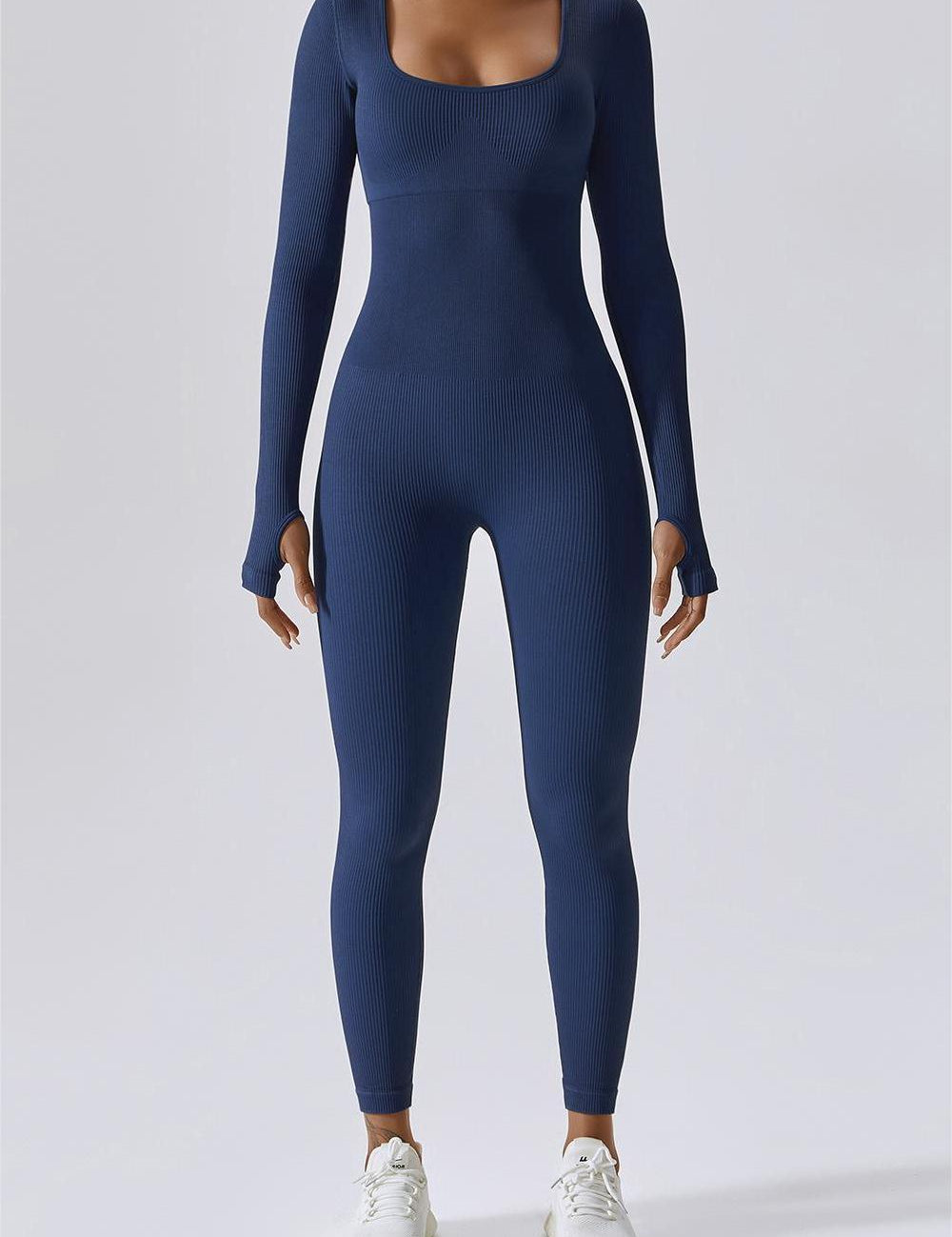 Fitted Seamless Long Sleeve Jumpsuits by bornfocus