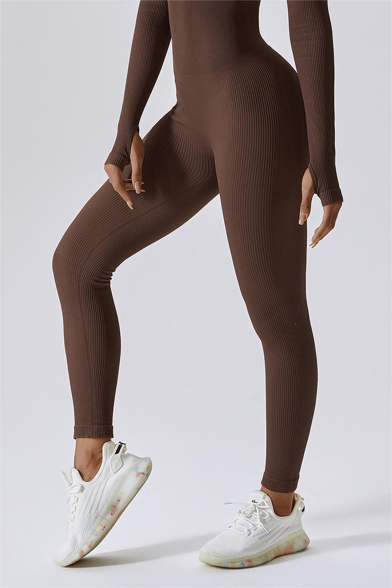 Fitted Seamless Long Sleeve Jumpsuits by bornfocus