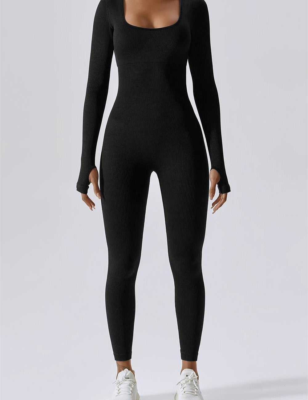 Fitted Seamless Long Sleeve Jumpsuits by bornfocus