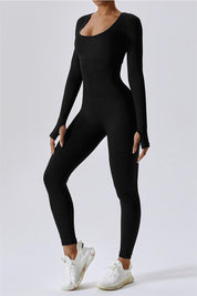 Fitted Seamless Long Sleeve Jumpsuits by bornfocus