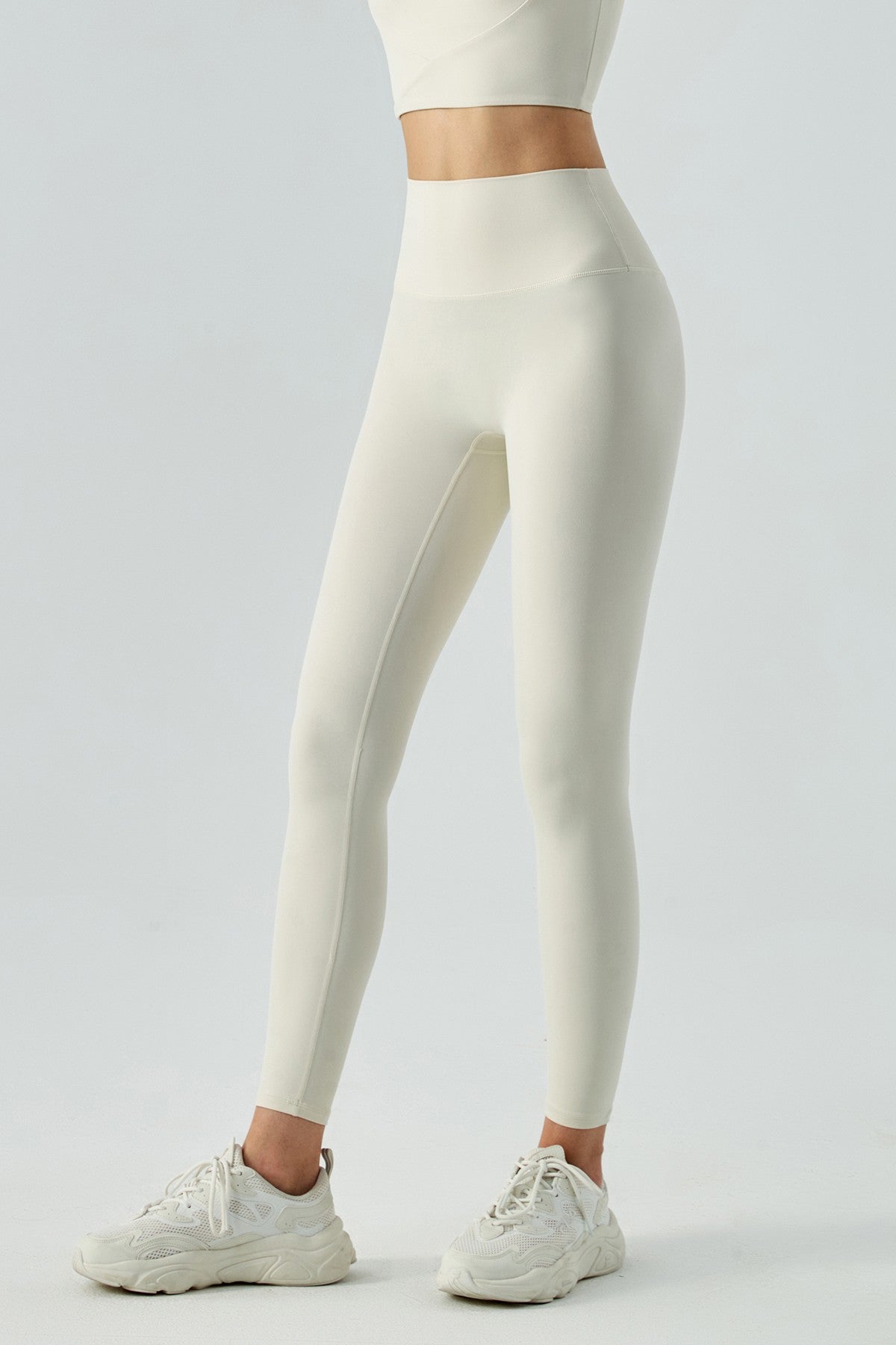 High-Rise No Front Seam Leggings by bornfocus