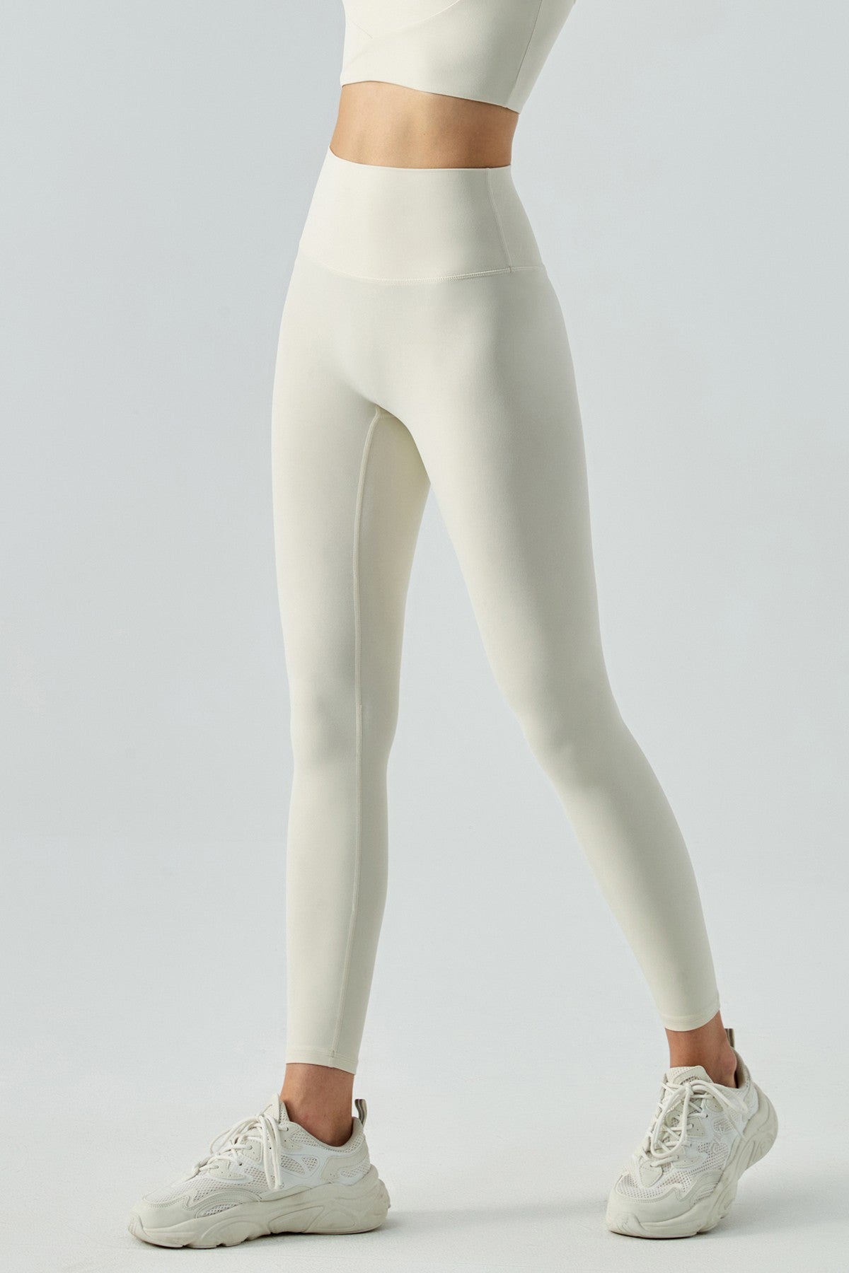 High-Rise No Front Seam Leggings by bornfocus