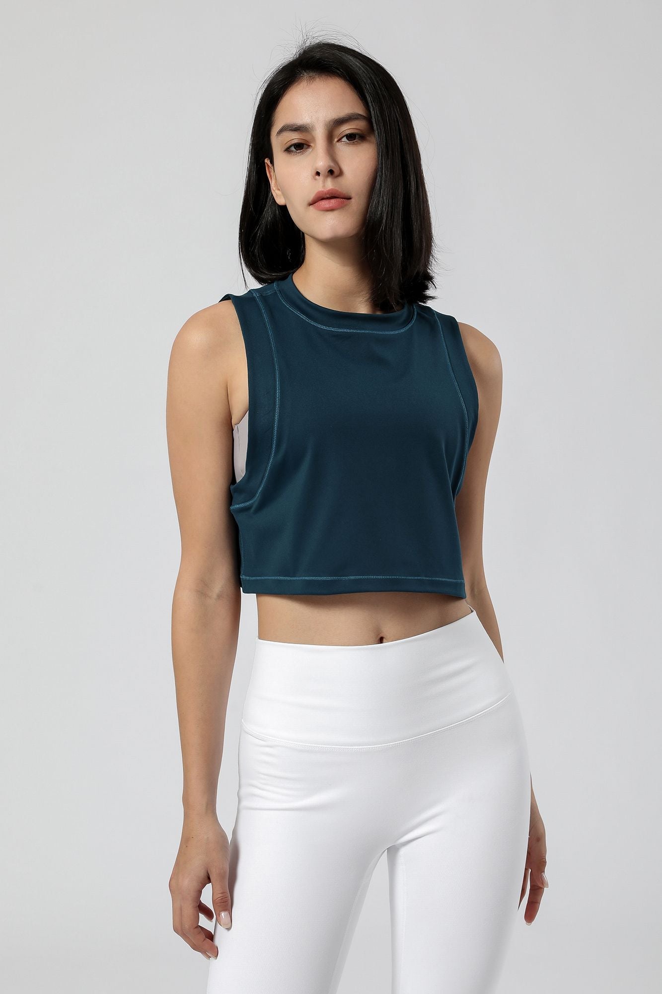 Sleeveless Cropped Tank Tops by bornfocus