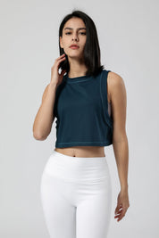 Sleeveless Cropped Tank Tops by bornfocus