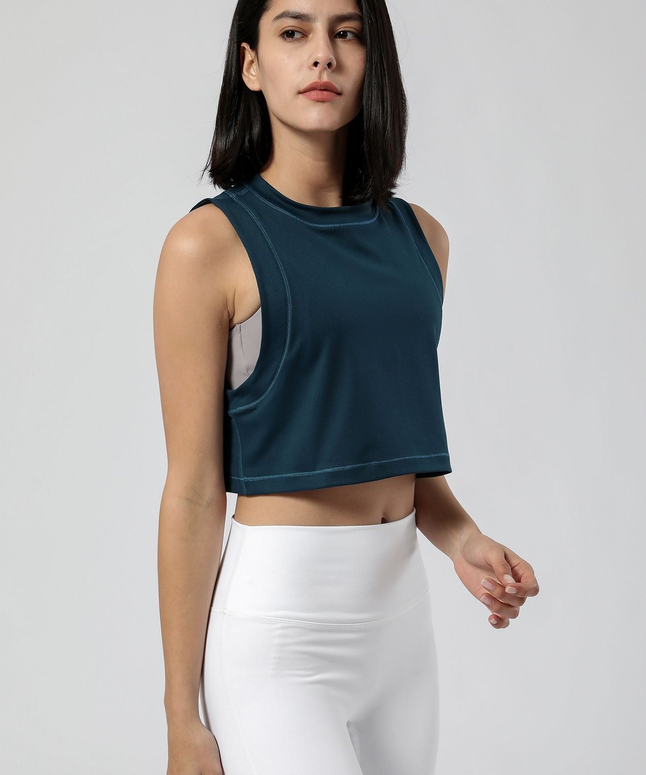 Sleeveless Cropped Tank Tops by bornfocus