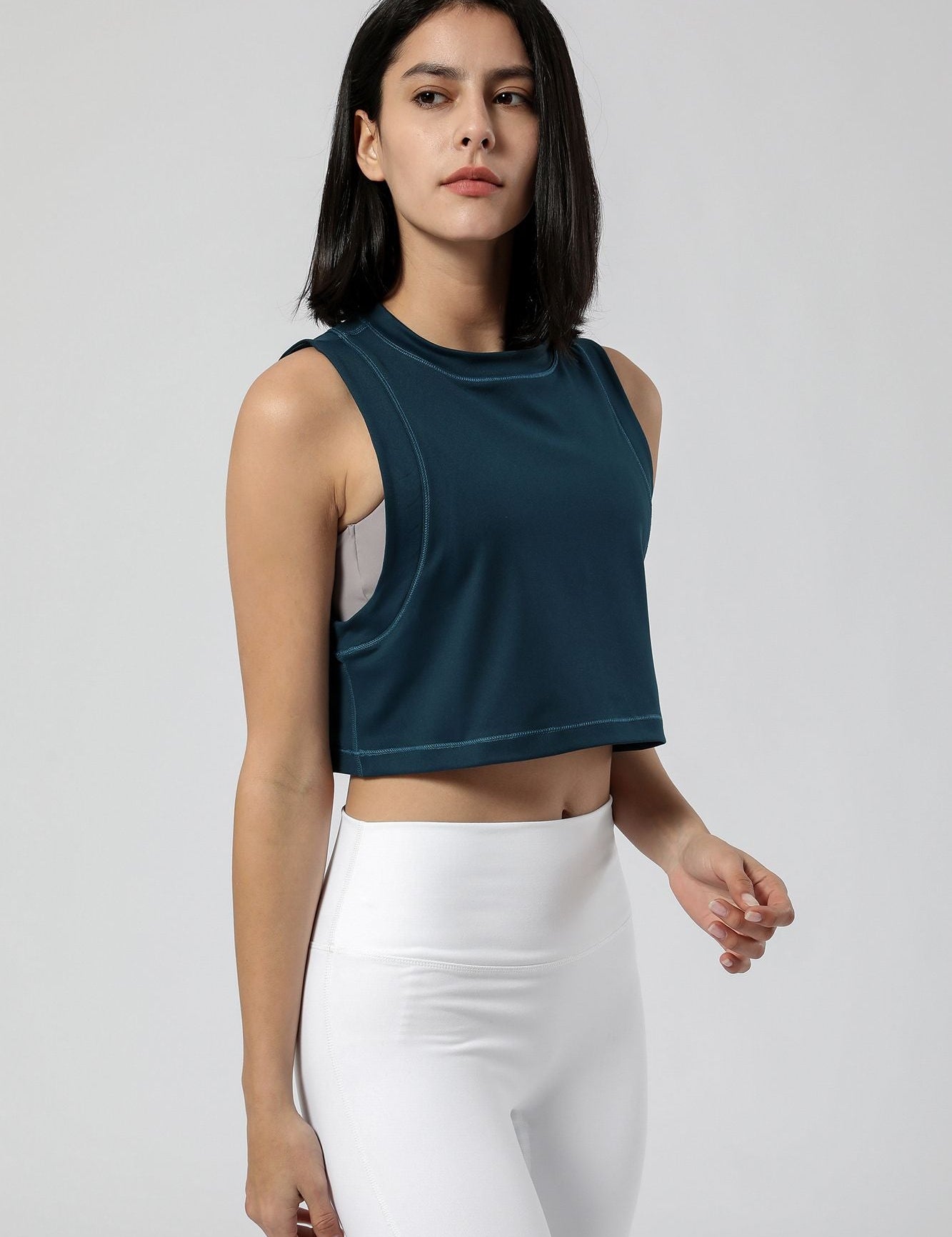 Sleeveless Cropped Tank Tops by bornfocus