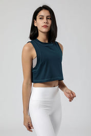 Sleeveless Cropped Tank Tops by bornfocus