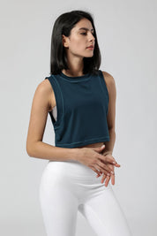 Sleeveless Cropped Tank Tops by bornfocus