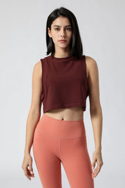 Sleeveless Cropped Tank Tops by bornfocus