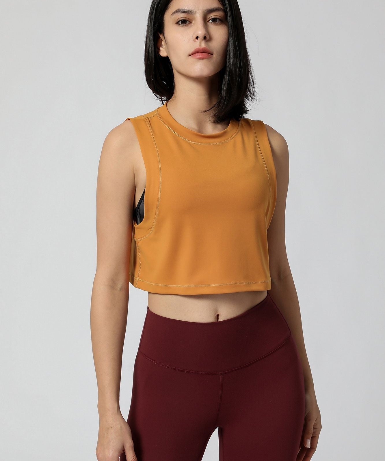 Sleeveless Cropped Tank Tops by bornfocus