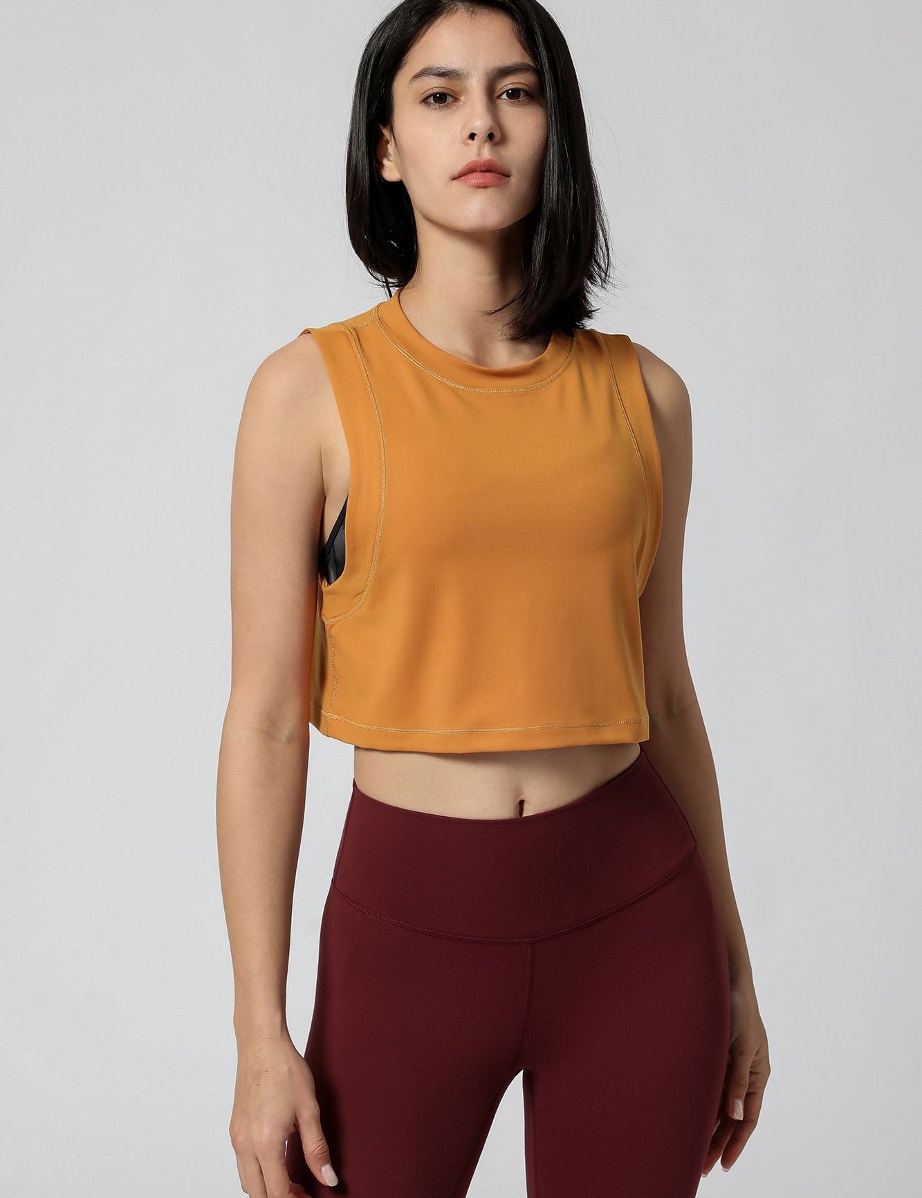 Sleeveless Cropped Tank Tops by bornfocus