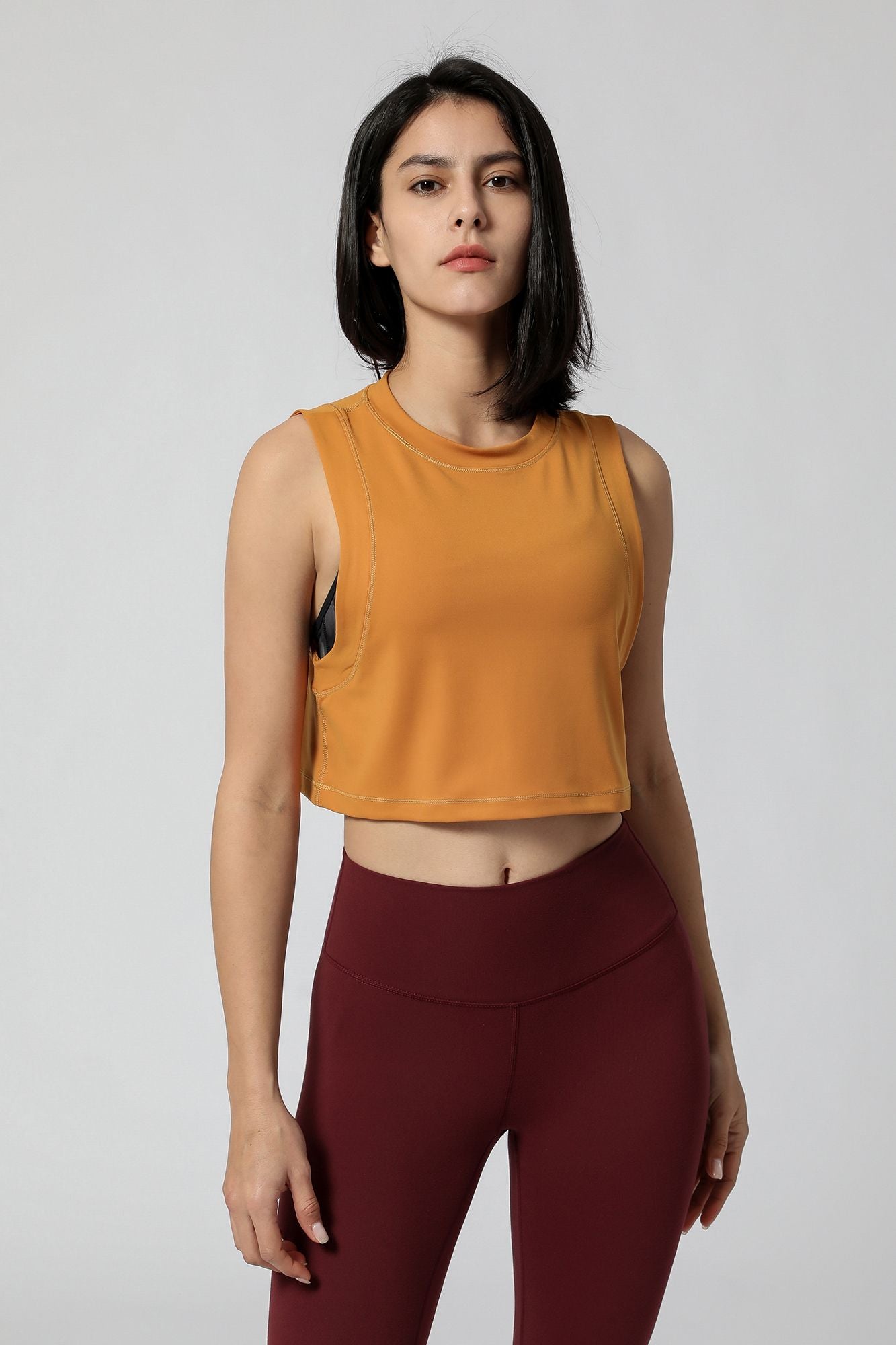 Sleeveless Cropped Tank Tops by bornfocus