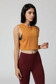 Sleeveless Cropped Tank Tops by bornfocus