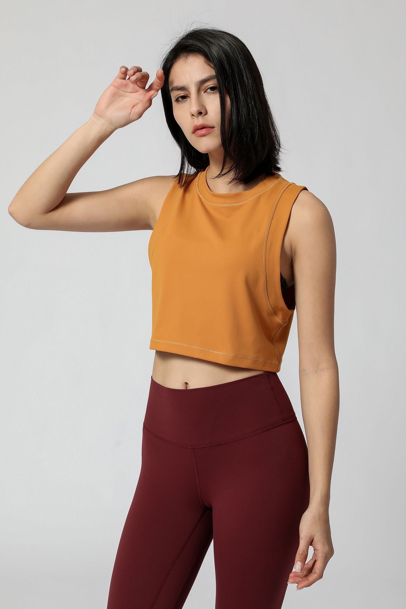 Sleeveless Cropped Tank Tops by bornfocus