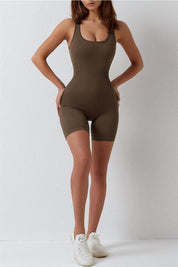 Sleeveless Form Bodysuit Shorts by bornfocus