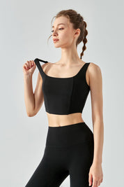 Seamed Crop Corset Top by bornfocus