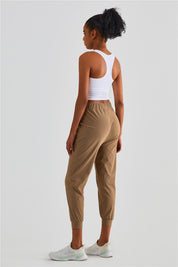 UPF 50+ Tapered Crop Pants with Pockets by bornfocus