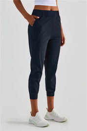 UPF 50+ Tapered Crop Pants with Pockets by bornfocus