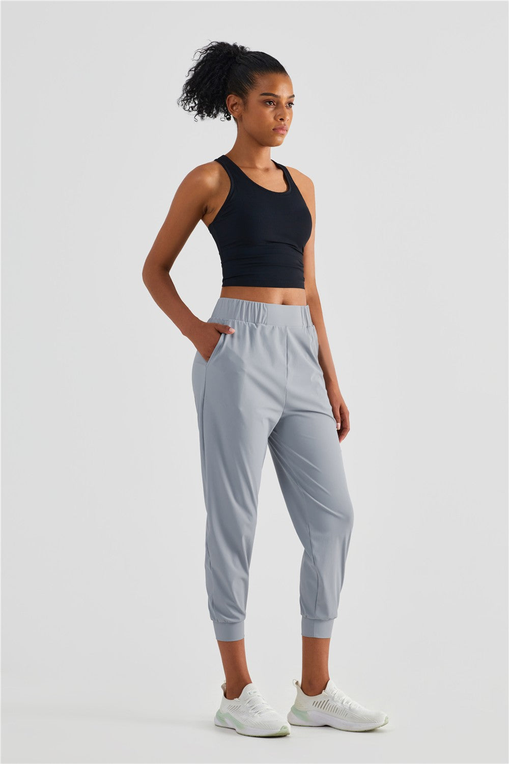 UPF 50+ Tapered Crop Pants with Pockets by bornfocus