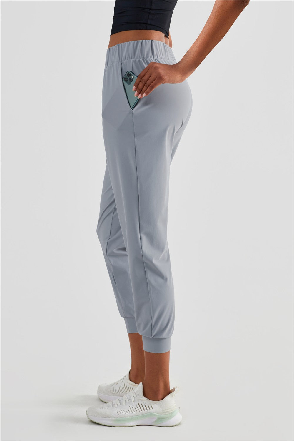 UPF 50+ Tapered Crop Pants with Pockets by bornfocus