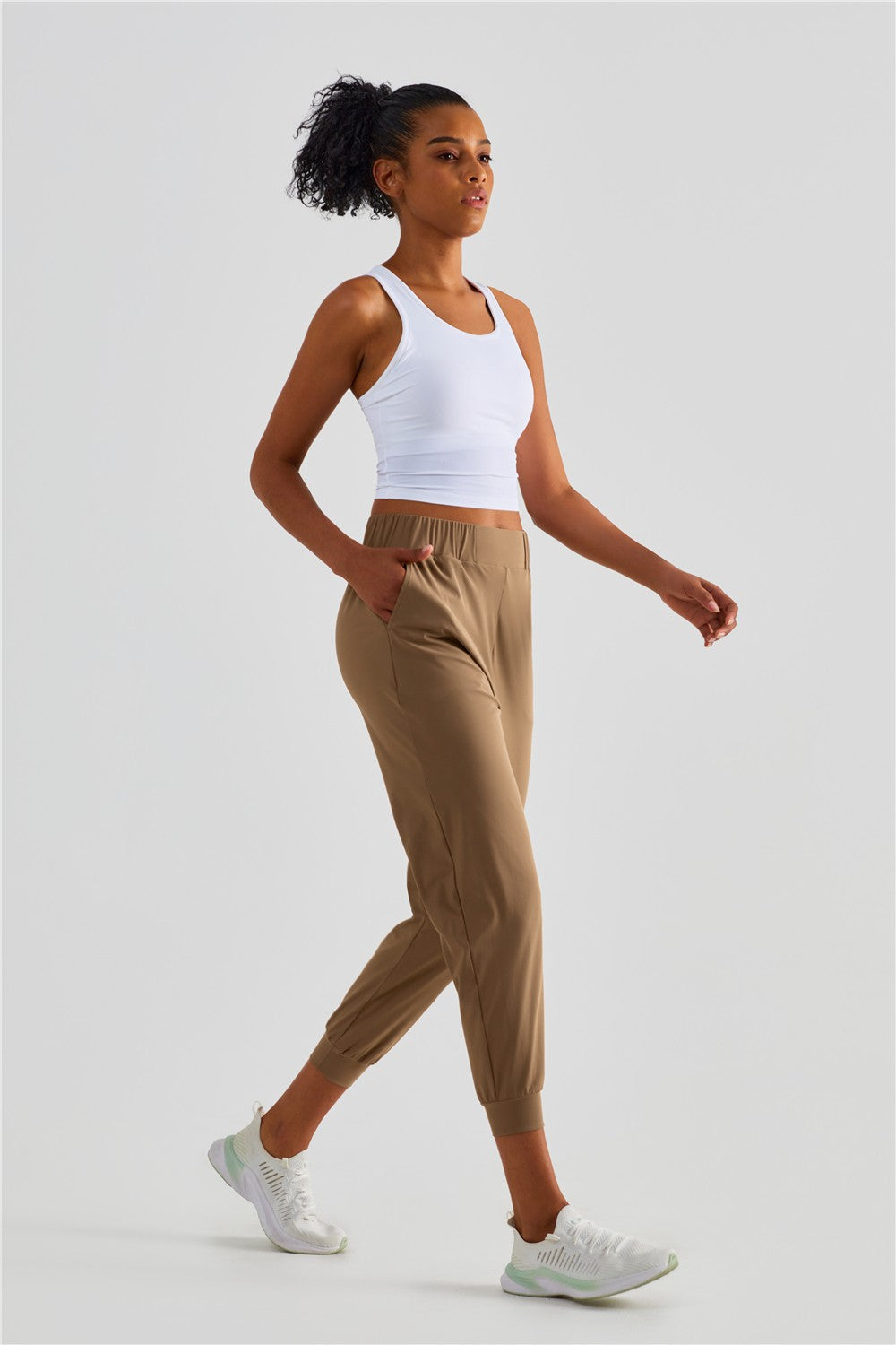 UPF 50+ Tapered Crop Pants with Pockets by bornfocus