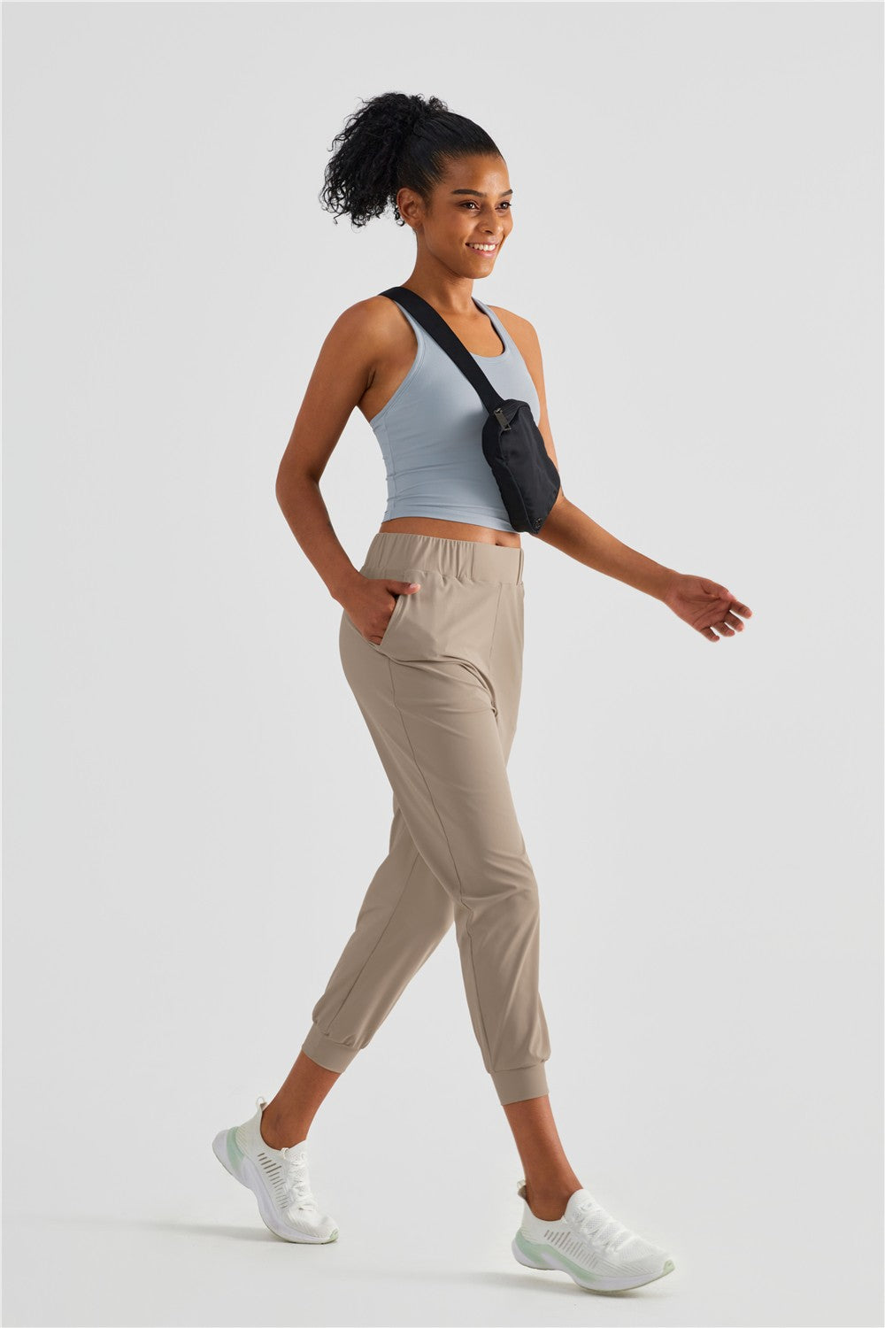 UPF 50+ Tapered Crop Pants with Pockets by bornfocus