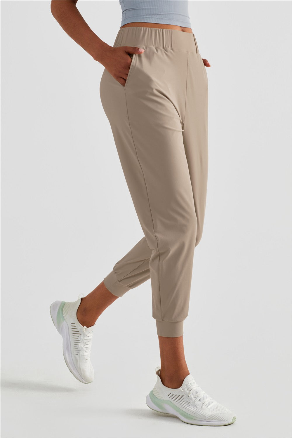 UPF 50+ Tapered Crop Pants with Pockets by bornfocus