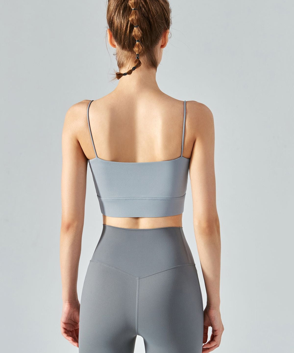 Thin Strap Open Back Sports Bra Cami by bornfocus