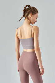 Thin Strap Open Back Sports Bra Cami by bornfocus