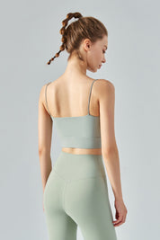 Thin Strap Open Back Sports Bra Cami by bornfocus