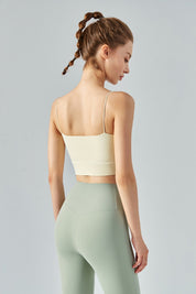 Thin Strap Open Back Sports Bra Cami by bornfocus