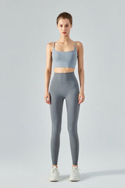 Thin Strap Open Back Sports Bra Cami by bornfocus