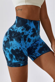 Tie Dye Scrunch Bum Shorts by bornfocus