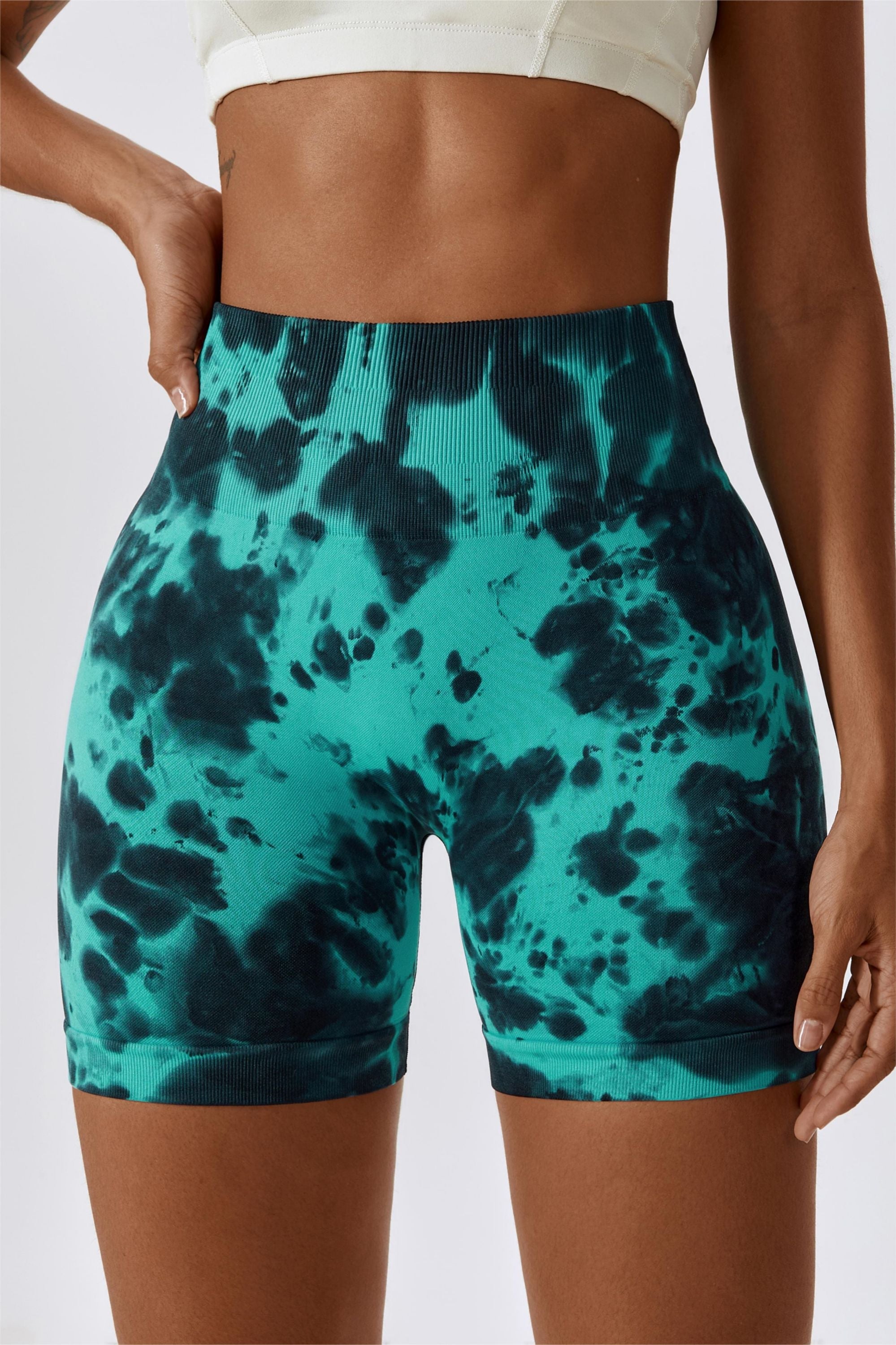 Tie Dye Scrunch Bum Shorts by bornfocus