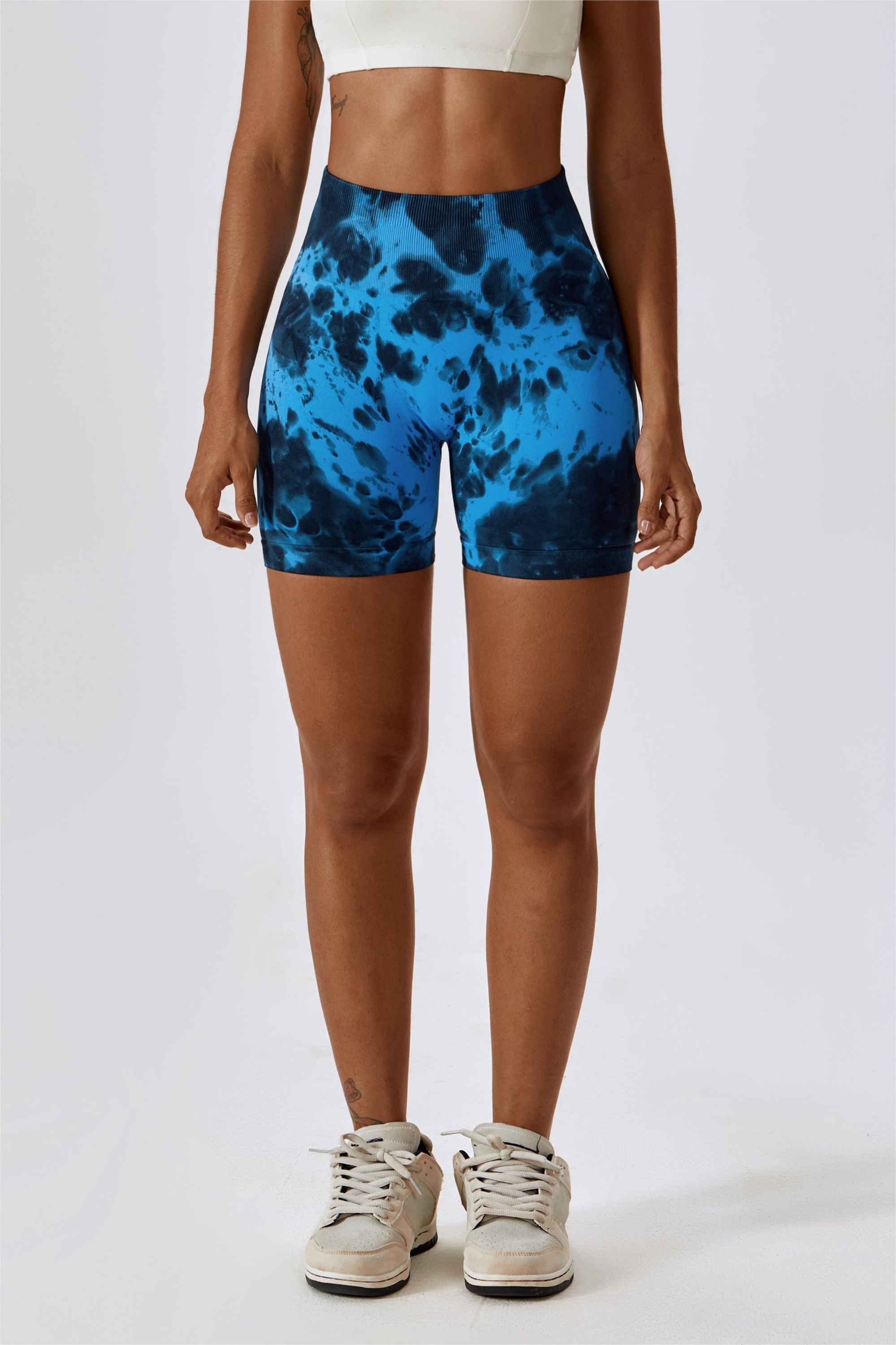 Tie Dye Scrunch Bum Shorts by bornfocus